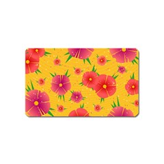 Background Flowers Floral Pattern Magnet (Name Card)