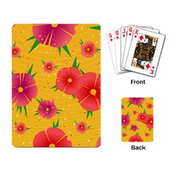 Background Flowers Floral Pattern Playing Cards Single Design