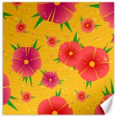 Background Flowers Floral Pattern Canvas 12  x 12 