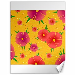 Background Flowers Floral Pattern Canvas 36  x 48 