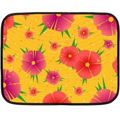 Background Flowers Floral Pattern Fleece Blanket (Mini)