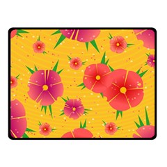 Background Flowers Floral Pattern Fleece Blanket (Small)