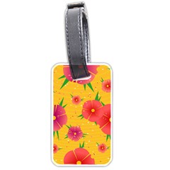 Background Flowers Floral Pattern Luggage Tags (One Side) 