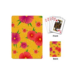 Background Flowers Floral Pattern Playing Cards (Mini)