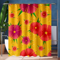 Background Flowers Floral Pattern Shower Curtain 60  x 72  (Medium) 