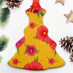 Background Flowers Floral Pattern Ornament (Christmas Tree) 