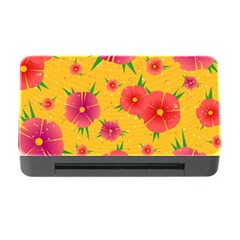 Background Flowers Floral Pattern Memory Card Reader with CF