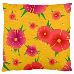 Background Flowers Floral Pattern Large Cushion Case (One Side)