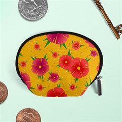 Background Flowers Floral Pattern Accessory Pouch (Small)