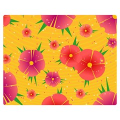 Background Flowers Floral Pattern Double Sided Flano Blanket (Medium) 