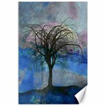 Tree Moon Sky Watercolor Painting Canvas 24  x 36  23.35 x34.74  Canvas - 1