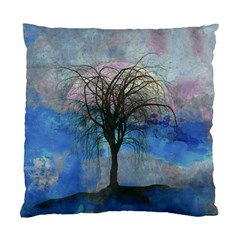 Tree Moon Sky Watercolor Painting Standard Cushion Case (one Side) by Pakrebo