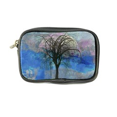 Tree Moon Sky Watercolor Painting Coin Purse by Pakrebo