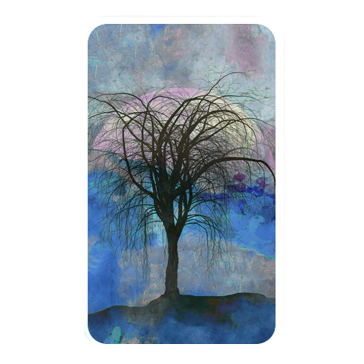 Tree Moon Sky Watercolor Painting Memory Card Reader (Rectangular)