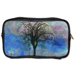 Tree Moon Sky Watercolor Painting Toiletries Bag (two Sides) by Pakrebo