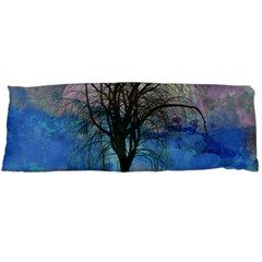 Tree Moon Sky Watercolor Painting Body Pillow Case (dakimakura) by Pakrebo