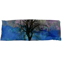 Tree Moon Sky Watercolor Painting Body Pillow Case Dakimakura (two Sides) by Pakrebo