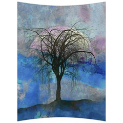 Tree Moon Sky Watercolor Painting Back Support Cushion by Pakrebo