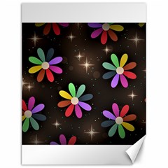 Illustrations Background Floral Flowers Canvas 12  X 16  by Pakrebo