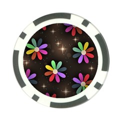 Illustrations Background Floral Flowers Poker Chip Card Guard (10 Pack) by Pakrebo