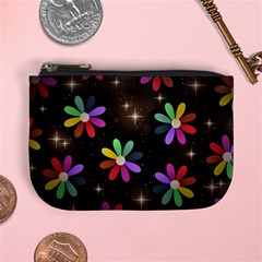 Illustrations Background Floral Flowers Mini Coin Purse by Pakrebo