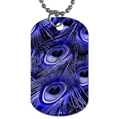 Peacock Feathers Color Plumage Dog Tag (one Side) by Pakrebo