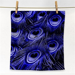 Peacock Feathers Color Plumage Face Towel by Pakrebo