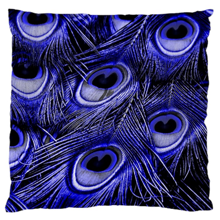 Peacock Feathers Color Plumage Large Cushion Case (One Side)