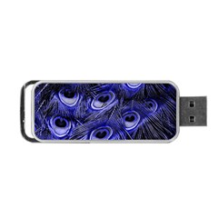 Peacock Feathers Color Plumage Portable Usb Flash (one Side) by Pakrebo