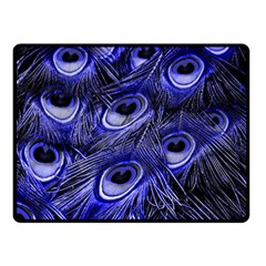 Peacock Feathers Color Plumage Double Sided Fleece Blanket (small)  by Pakrebo