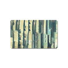 Texture Abstract Buildings Magnet (name Card)