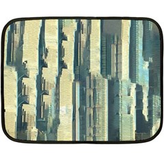 Texture Abstract Buildings Double Sided Fleece Blanket (mini)  by Pakrebo