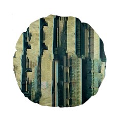 Texture Abstract Buildings Standard 15  Premium Round Cushions by Pakrebo