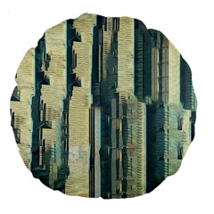 Texture Abstract Buildings Large 18  Premium Round Cushions by Pakrebo