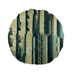 Texture Abstract Buildings Standard 15  Premium Flano Round Cushions by Pakrebo