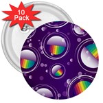 Non Seamless Pattern Background 3  Buttons (10 pack)  Front