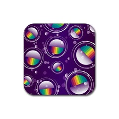 Non Seamless Pattern Background Rubber Coaster (square)  by Pakrebo