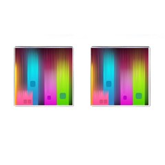 Abstract Background Colorful Cufflinks (square) by Pakrebo