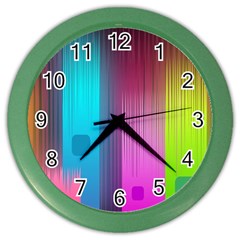 Abstract Background Colorful Color Wall Clock by Pakrebo