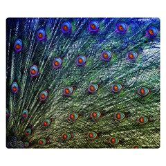 Peacock Feathers Colorful Feather Double Sided Flano Blanket (small)  by Pakrebo