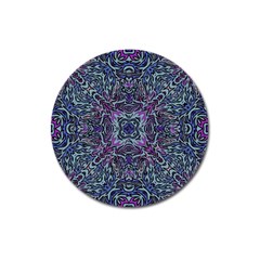 Pattern Fire Purple Repeating Magnet 3  (round) by Pakrebo