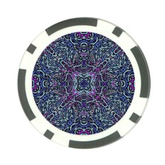 Pattern Fire Purple Repeating Poker Chip Card Guard by Pakrebo