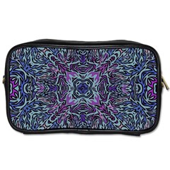 Pattern Fire Purple Repeating Toiletries Bag (two Sides) by Pakrebo