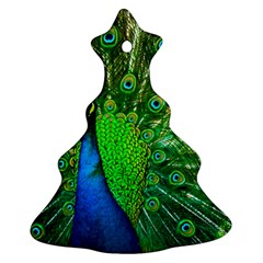 Peacock Peafowl Pattern Plumage Christmas Tree Ornament (two Sides) by Pakrebo