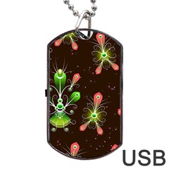 Background Non Seamless Pattern Dog Tag Usb Flash (one Side) by Pakrebo