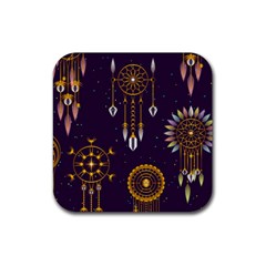 Background Non Seamless Pattern Rubber Coaster (square)  by Pakrebo