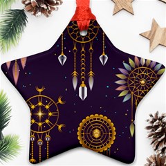 Background Non Seamless Pattern Star Ornament (two Sides) by Pakrebo