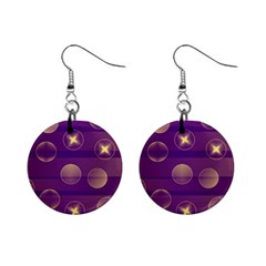 Background Purple Lines Decorative Mini Button Earrings by Pakrebo