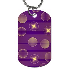 Background Purple Lines Decorative Dog Tag (one Side) by Pakrebo