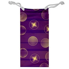 Background Purple Lines Decorative Jewelry Bag by Pakrebo